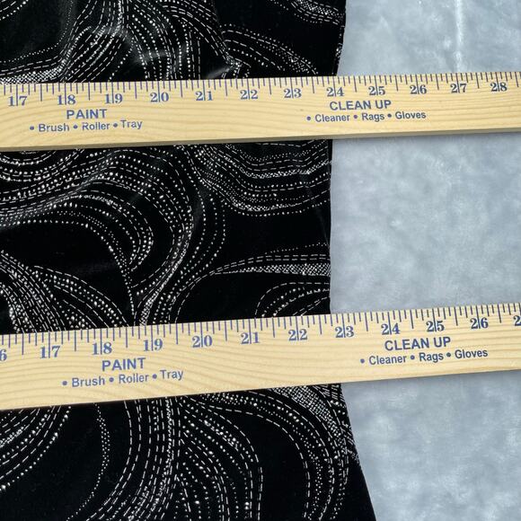 Notations Top Womens 3X Black Velour Velvet Silver Glitter Faux Wrap Buckle - Picture 7 of 15